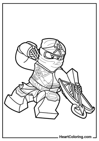 LEGO Ninja mit Armbrust - LEGO Ninjago Ausmalbilder