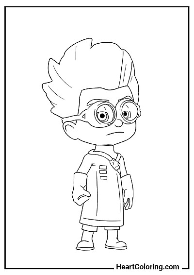 Öffne und male aus: Ernst dreinblickender Romeo