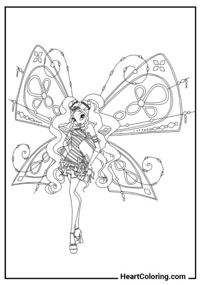 Flyrix Aisha - Disegni delle Winx Club da Colorare