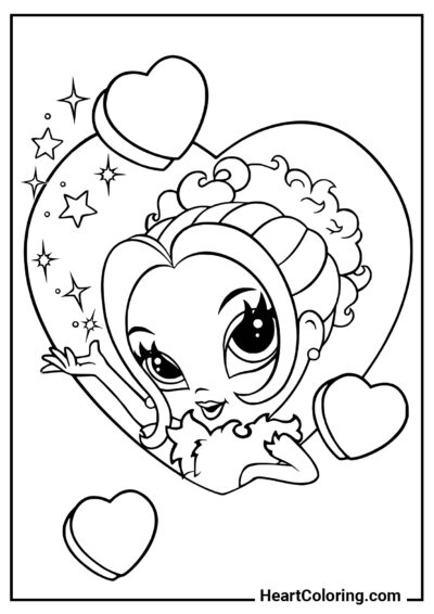 A friendly beauty - Coloring Pages for Girls