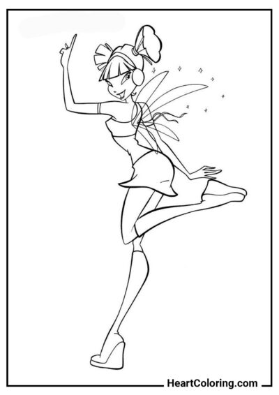 Fairy of Harmony Musa - Winx Club Coloring Pages