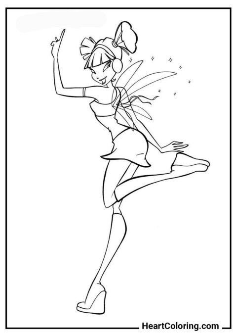 Fairy of Harmony Musa - Winx Club Coloring Pages