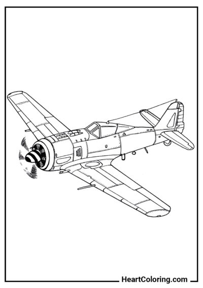 Focke-Wulf Fw 190 «Würger» - Dibujos de Aviones para Colorear