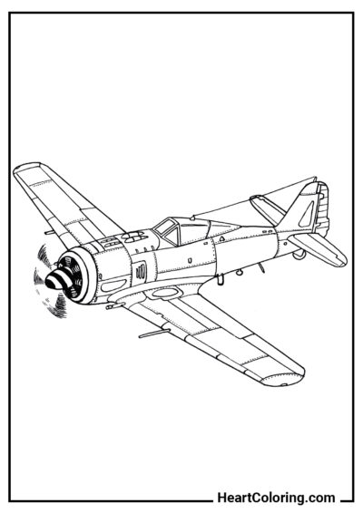 Focke-Wulf Fw 190 « Würger » - Coloriage Avion