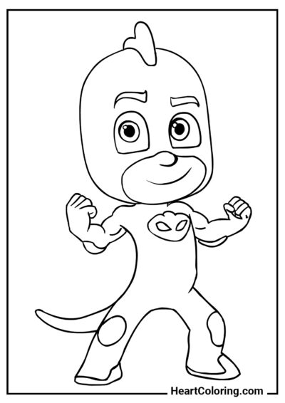 Gekko - Desenhos do PJ Masks para Colorir