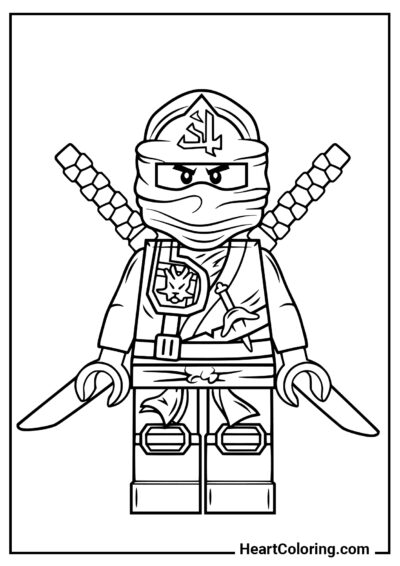 Green Ninja - Coloring Pages for Boys