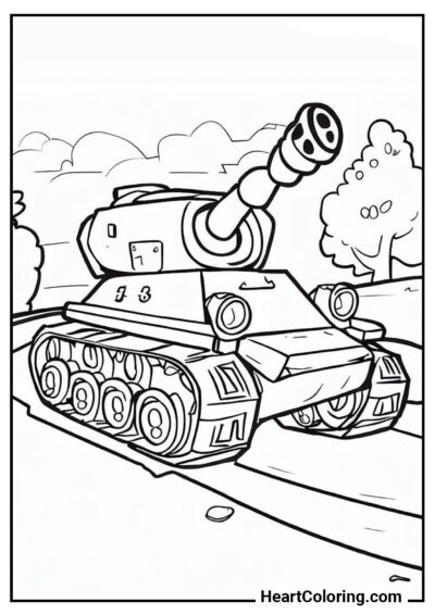 Small tank - Army Tank Coloring Pages