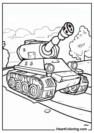 Petit char - Coloriages Tank