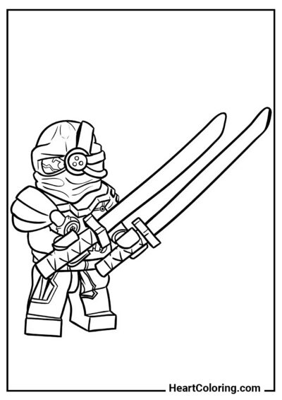 Bewaffneter Nindroid - LEGO Ninjago Ausmalbilder