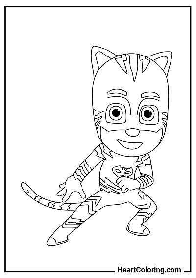 Kotboy szybko unika Unikalna kolorowanka Kotboy szybko unika — pobierz teraz