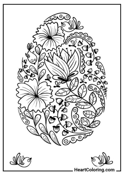 Colorir com alegria: Cena relaxante de primavera