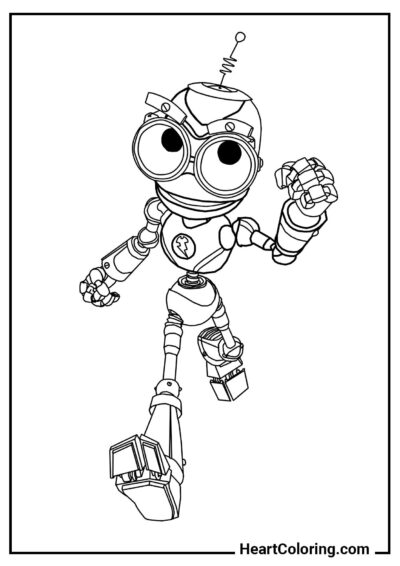 Ausmalbild Roboter-Läufer – hier beginnt der Malspaß