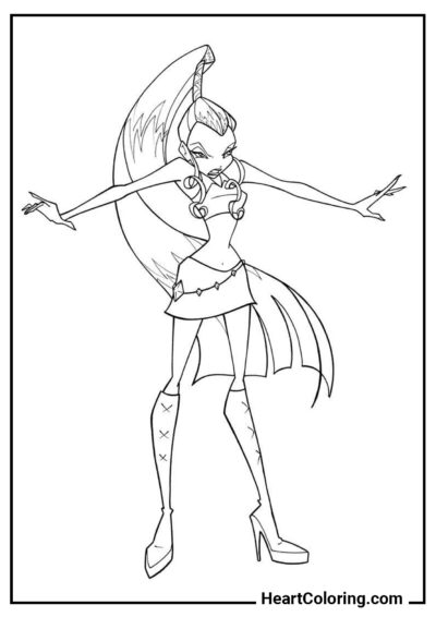 Icy insatisfaite - Coloriage Winx Club