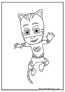 Catboy Jumping for Joy – educational and fun to color