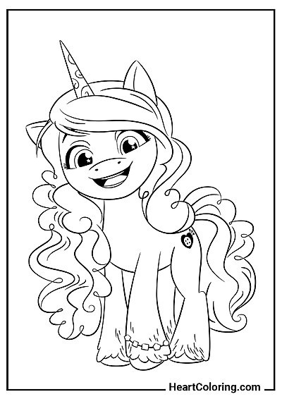 Izzy Moonbow — piękna kolorowanka z serii "Kolorowanki My Little Pony"
