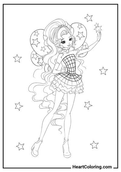 Layla Cosmix - Coloriage Winx Club