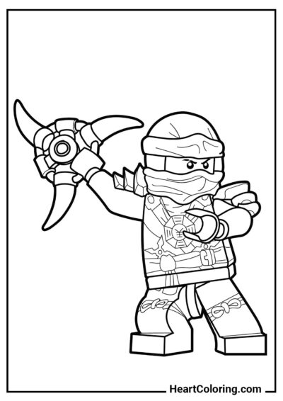 Ninja mit Shuriken - LEGO Ninjago Ausmalbilder