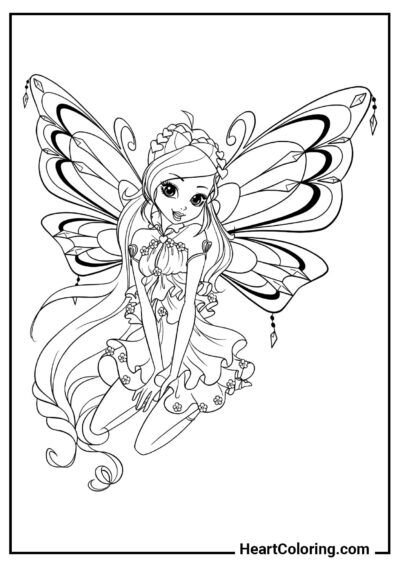 Wydrukuj kolorowankę Bloom z 8. sezonu Winx Club w wysokiej jakości