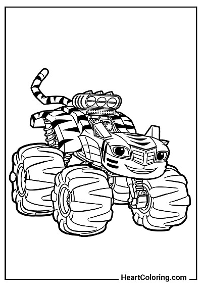 Kolorowanka PDF i JPG: Psotny Stripes — online i offline
