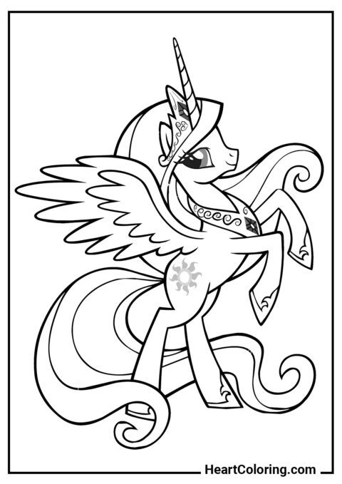 Princesa Celestia - Dibujos de My Little Pony para Colorear