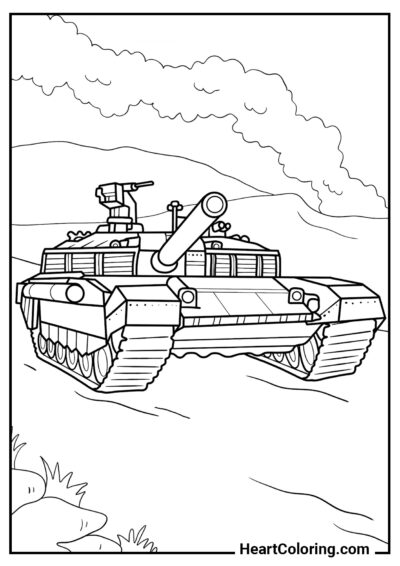 Tanque russo T90M - Desenhos de Tanque para Colorir