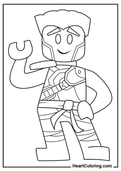 LEGO Ninjago Zane - LEGO Ninjago Coloring Pages