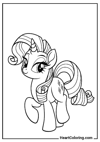 Desenho de Rarity Estilosa — baixar em PDF