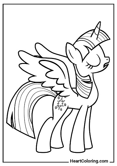 Zirytowana Twilight Sparkle — obrazek z kolekcji: "Kolorowanki My Little Pony"