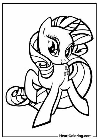 Beautiful Rarity - My Little Pony Coloring Pages