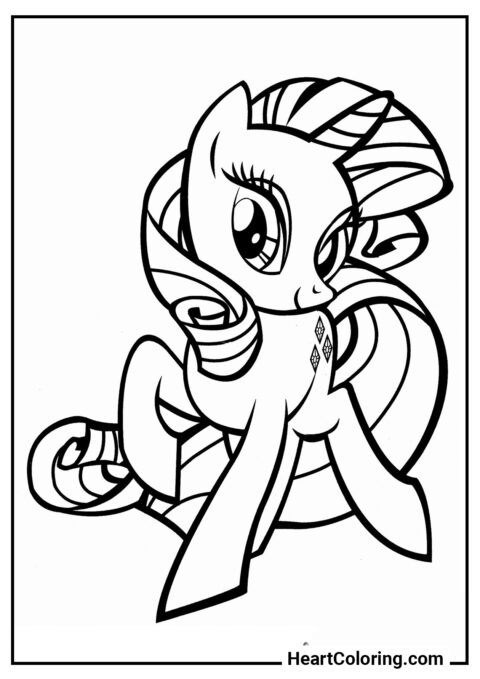 Beautiful Rarity - My Little Pony Coloring Pages