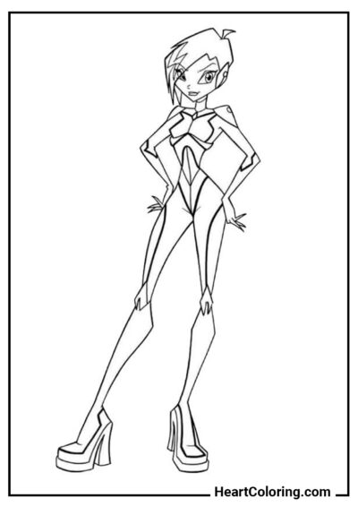 Fairy of technology Tecna - Winx Club Coloring Pages