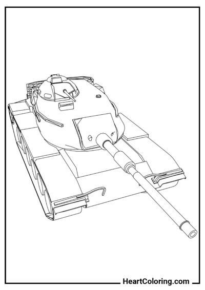Realistic tank - Army Tank Coloring Pages