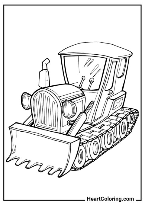 Гусеничный трактор - Раскраски Тракторов