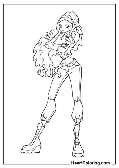 Fairy of water Layla - Winx Club Coloring Pages