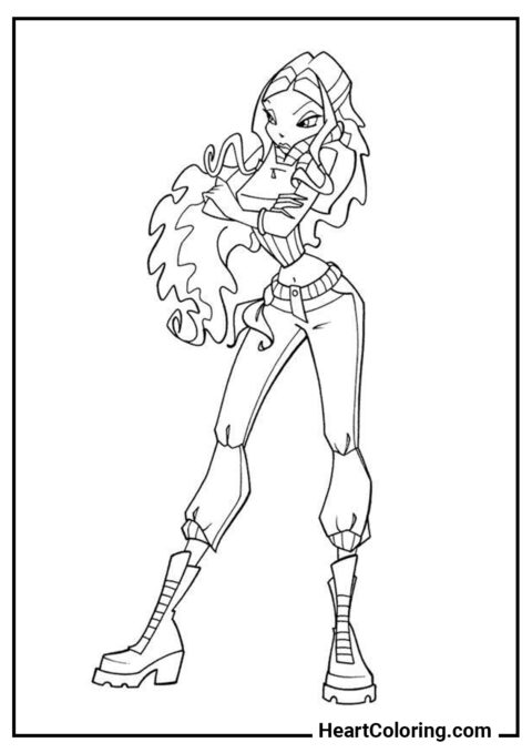 Fée de l’eau Layla - Coloriage Winx Club