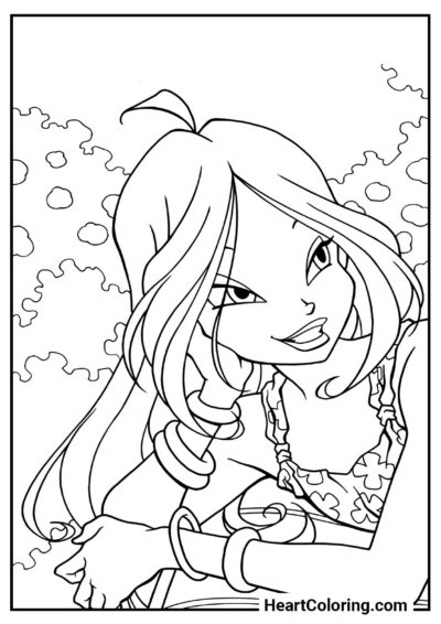 Marzycielska Flora — obrazek z kolekcji: "Kolorowanki Winx Club"