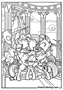 Friendly Ponies at the Palace – ideal for printing at home