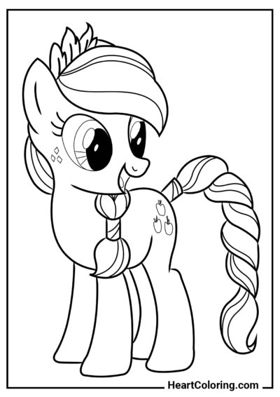 Elegant Applejack - My Little Pony Coloring Pages