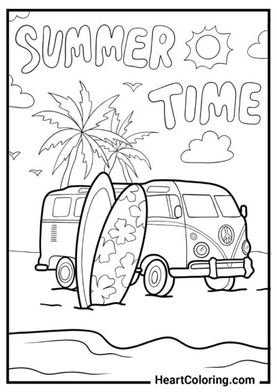 Summer days - Summer Coloring Pages
