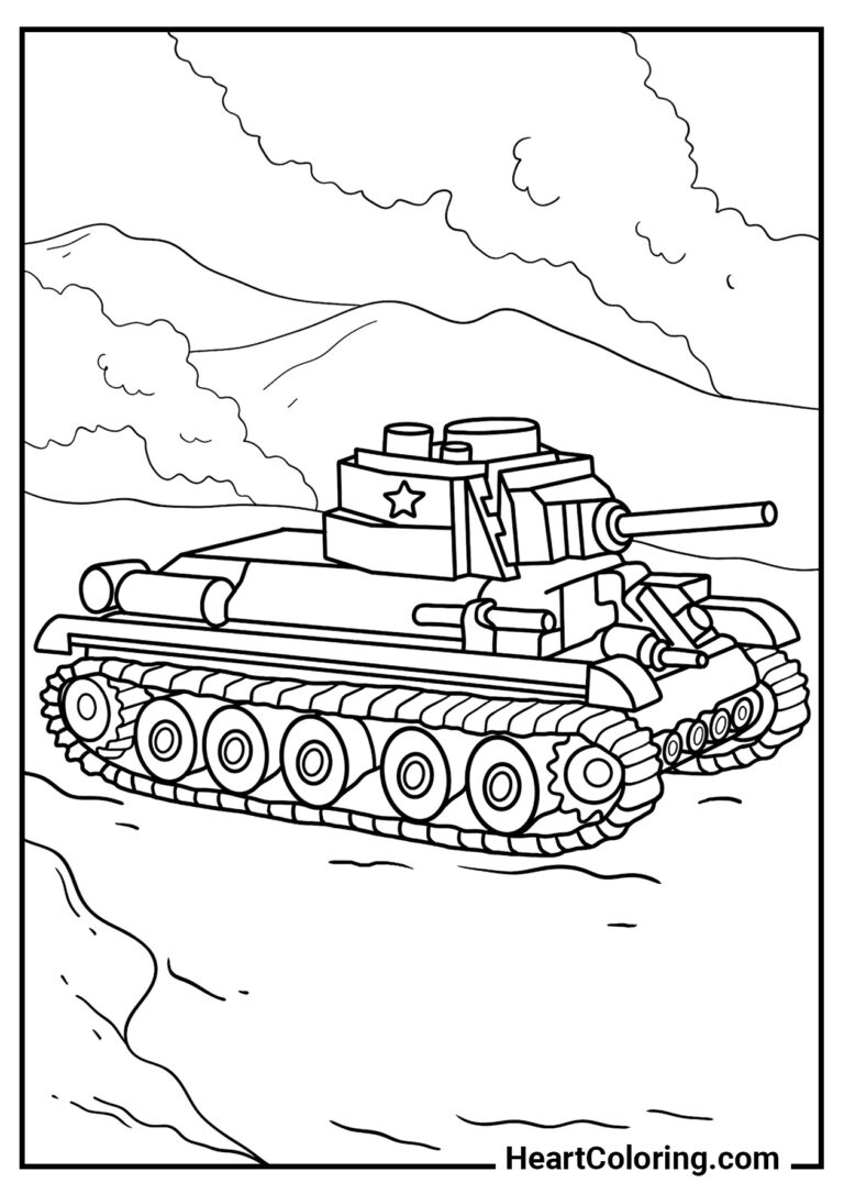 Tank Coloring Pages: Print on A4 and Download