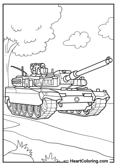К2 Pantera Negra - Dibujos de Tanques para Colorear