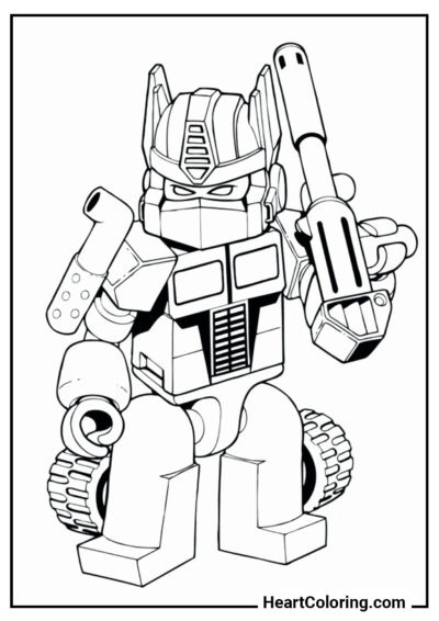 LEGO transformer - Robot Coloring Pages