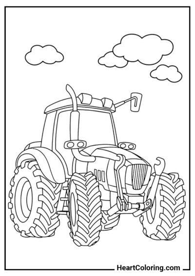 Tractor moderno - Dibujos de Tractores para Colorear