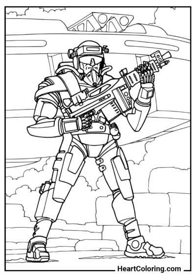 Soldier from the future - Coloring Pages for Boys