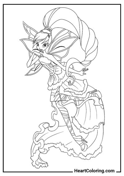 Harmonix de Stella - Coloriage Winx Club