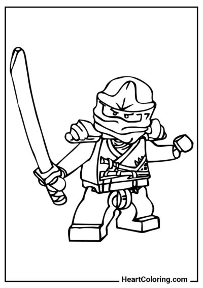 Ninja de combat - Coloriages LEGO Ninjago