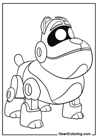 Cute robot doggy - Robot Coloring Pages