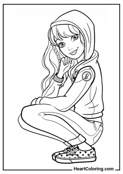 Sports girl - Coloring Pages for Girls