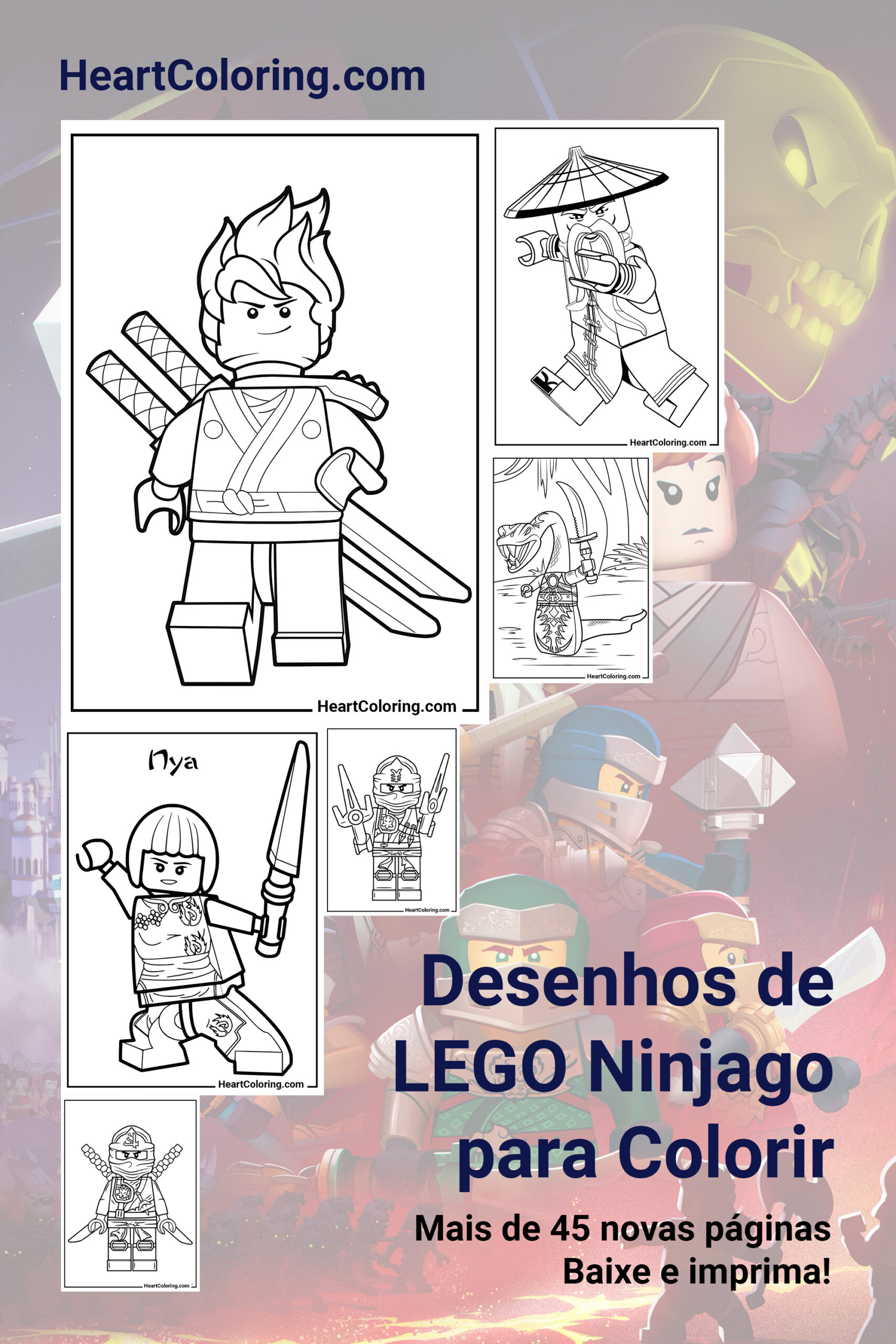 Desenhos para colorir LEGO Ninjago | Mais de 45 imagens