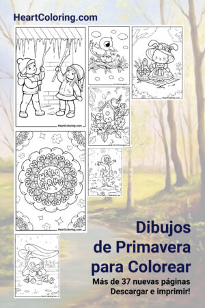 Dibujos para colorear gratis sobre el tema de la primavera